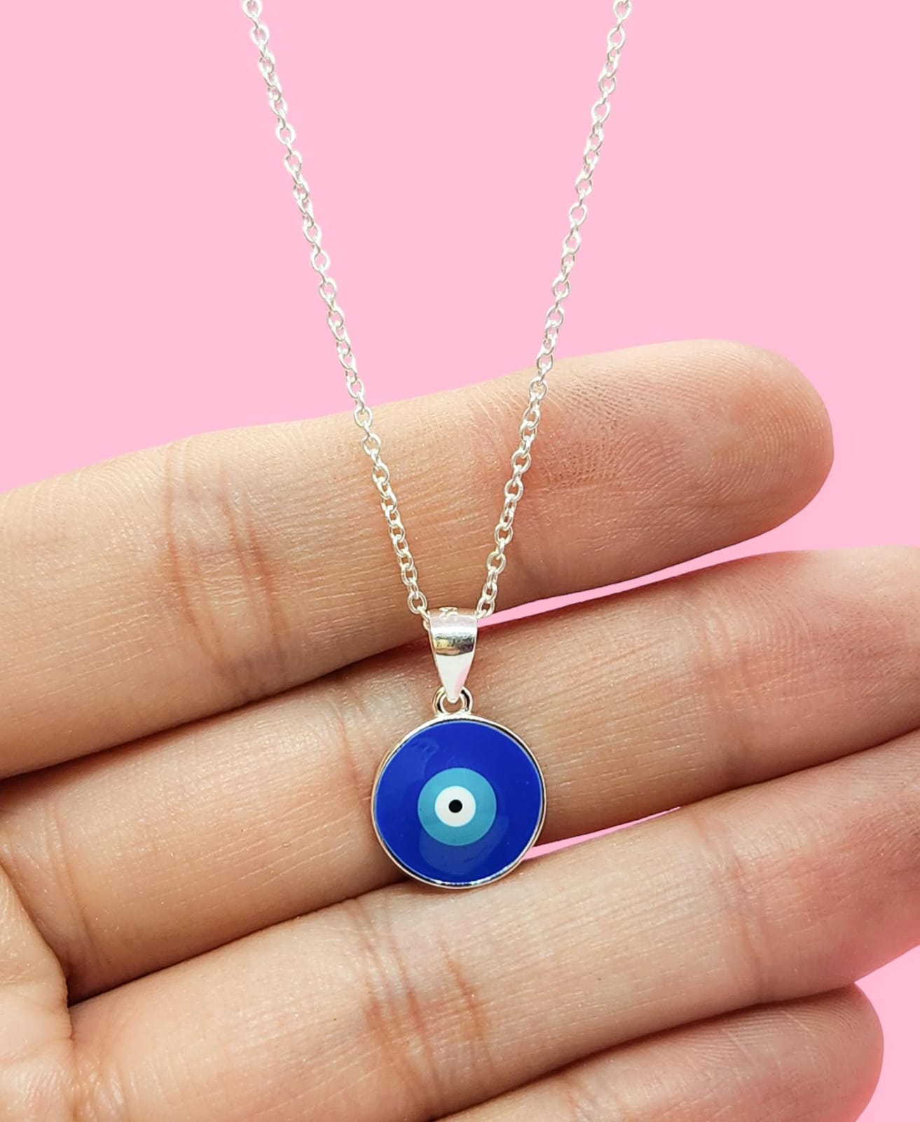 Cadena con dije de ojo turco azul