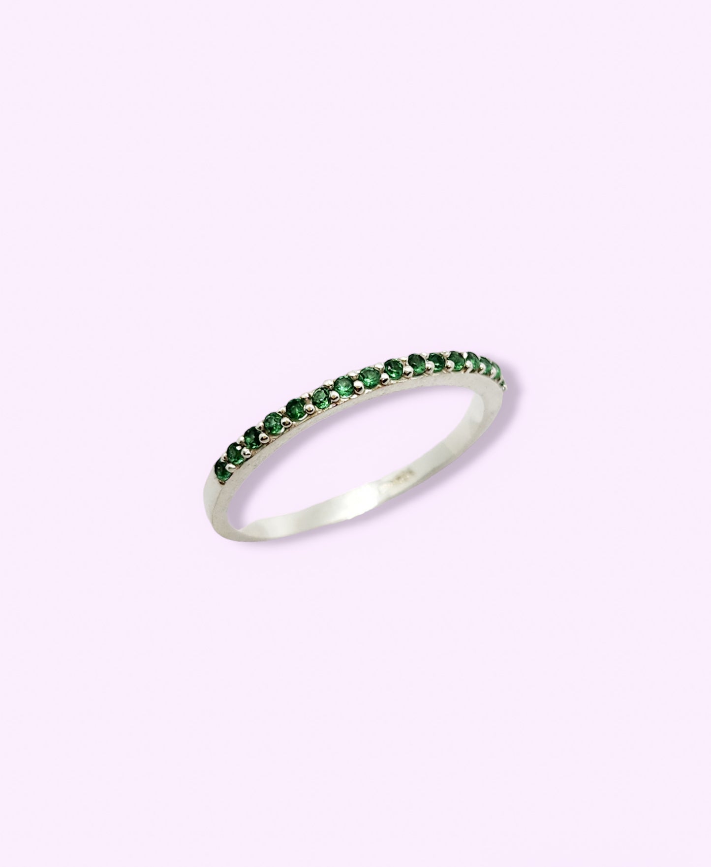 Anillo media churumbela verde