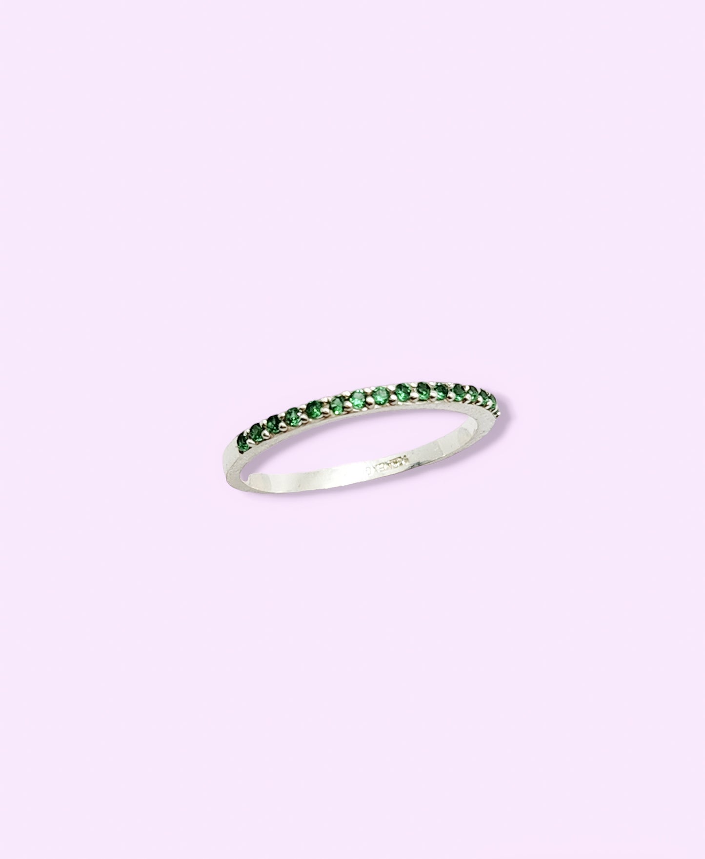Anillo media churumbela verde