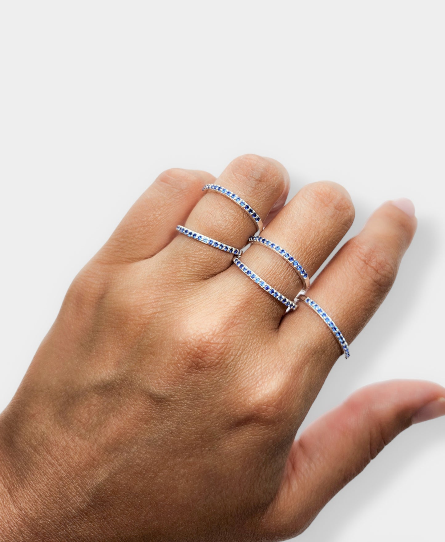 Anillo media churumbela azul