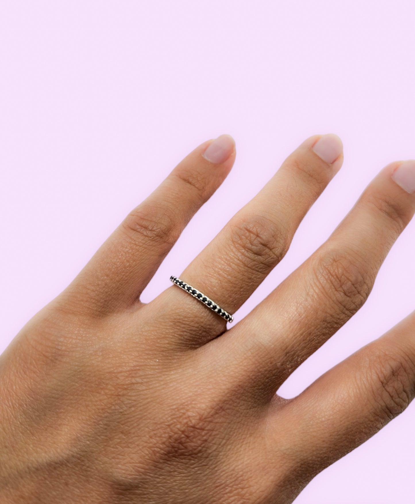 Anillo media churumbela negro
