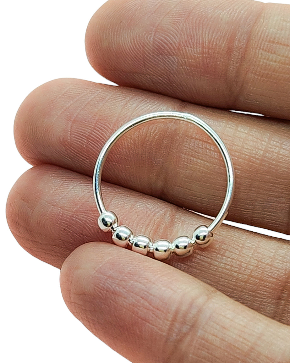 Anillo ansiedad bolitas lisas