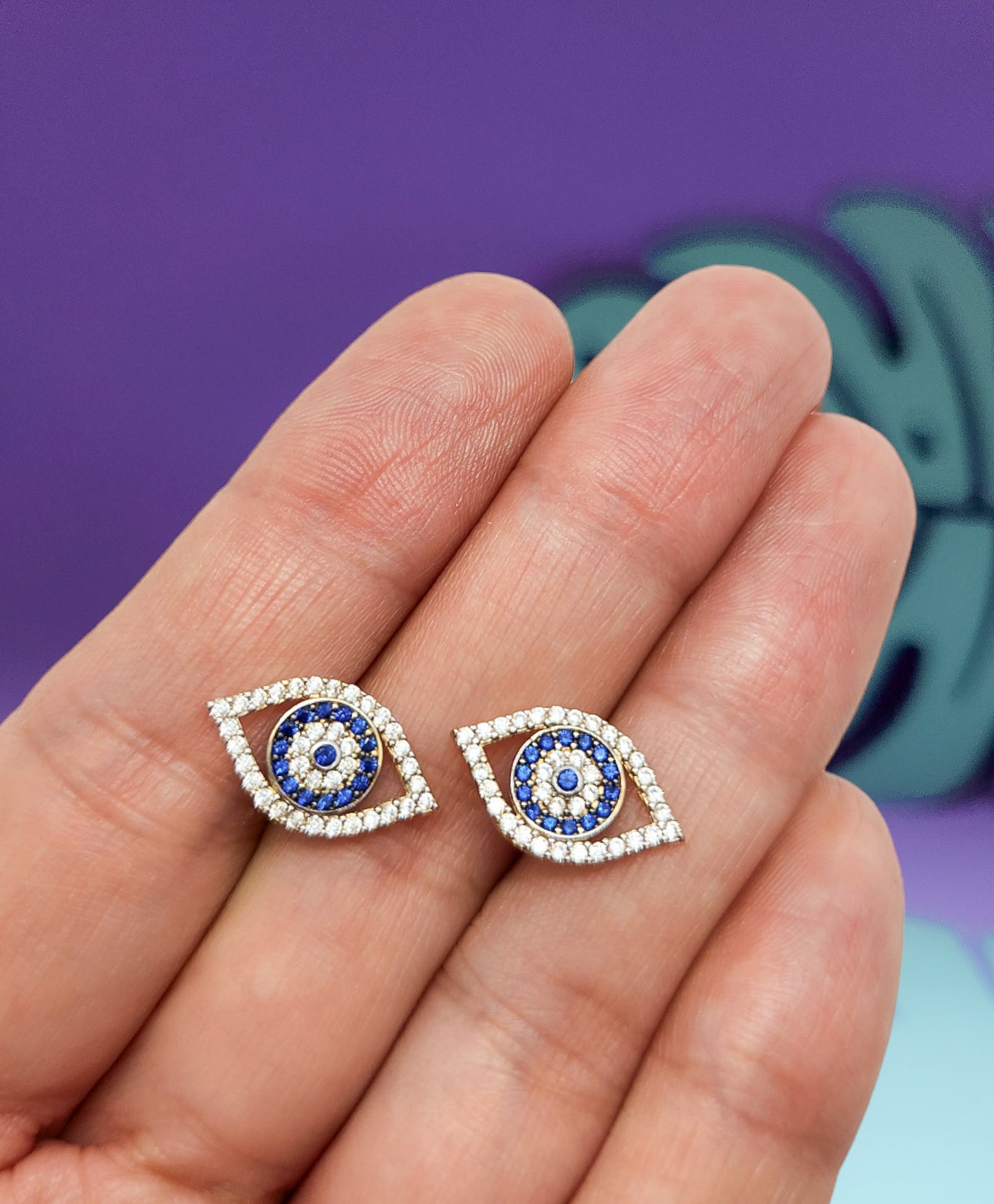 Aretes de ojito turco