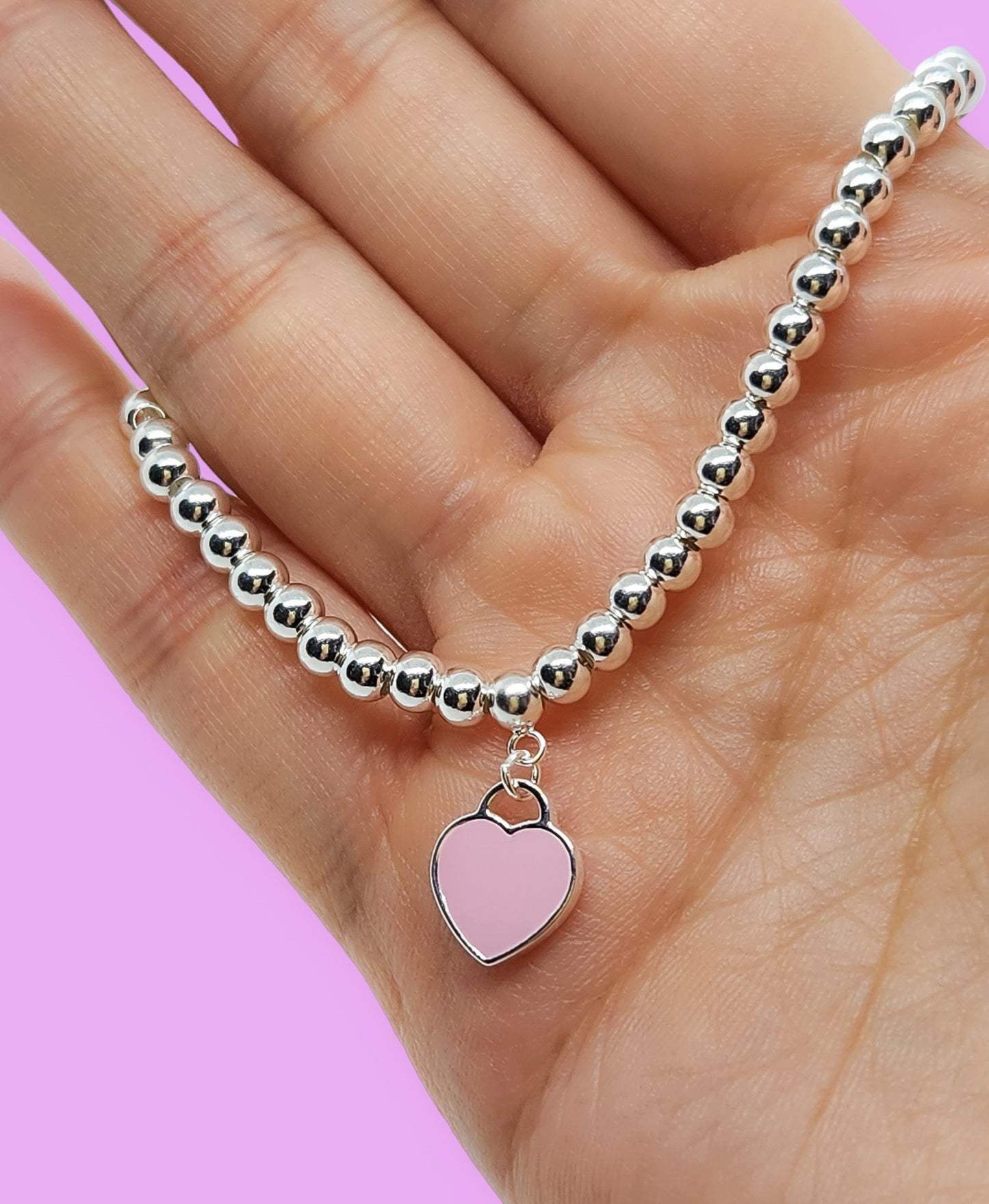 Pulsera corazón ROSA