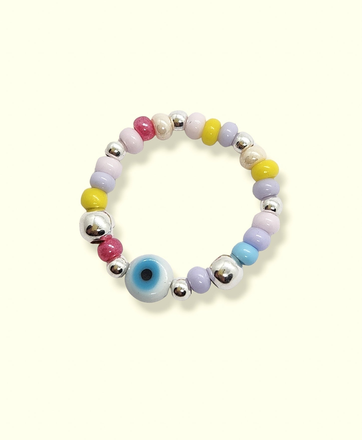 Anillo bolitas ojo turco