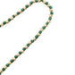 Pulsera con bolitas facetadas de oro 10k color verde