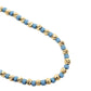 Pulsera con bolitas facetadas de oro 10k color azul aqua