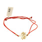 Pulsera árbol de la vida de hilo rojo ajustable oro 10k