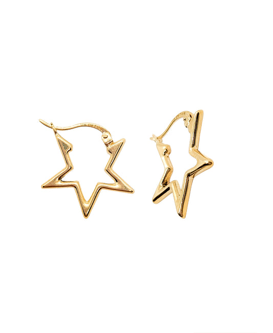 Aretes en forma de estrellas lisas básicas