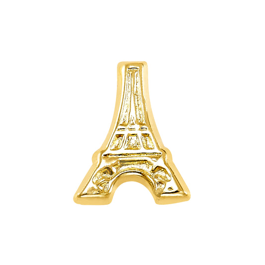 Broquel Paris Torre Eiffel oro de 10k DORADO