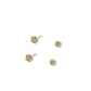 Broquel estrella con zirconia blanca facetado mini oro de 10k DORADO