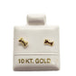 Broquel mini hueso oro de 10k DORADO