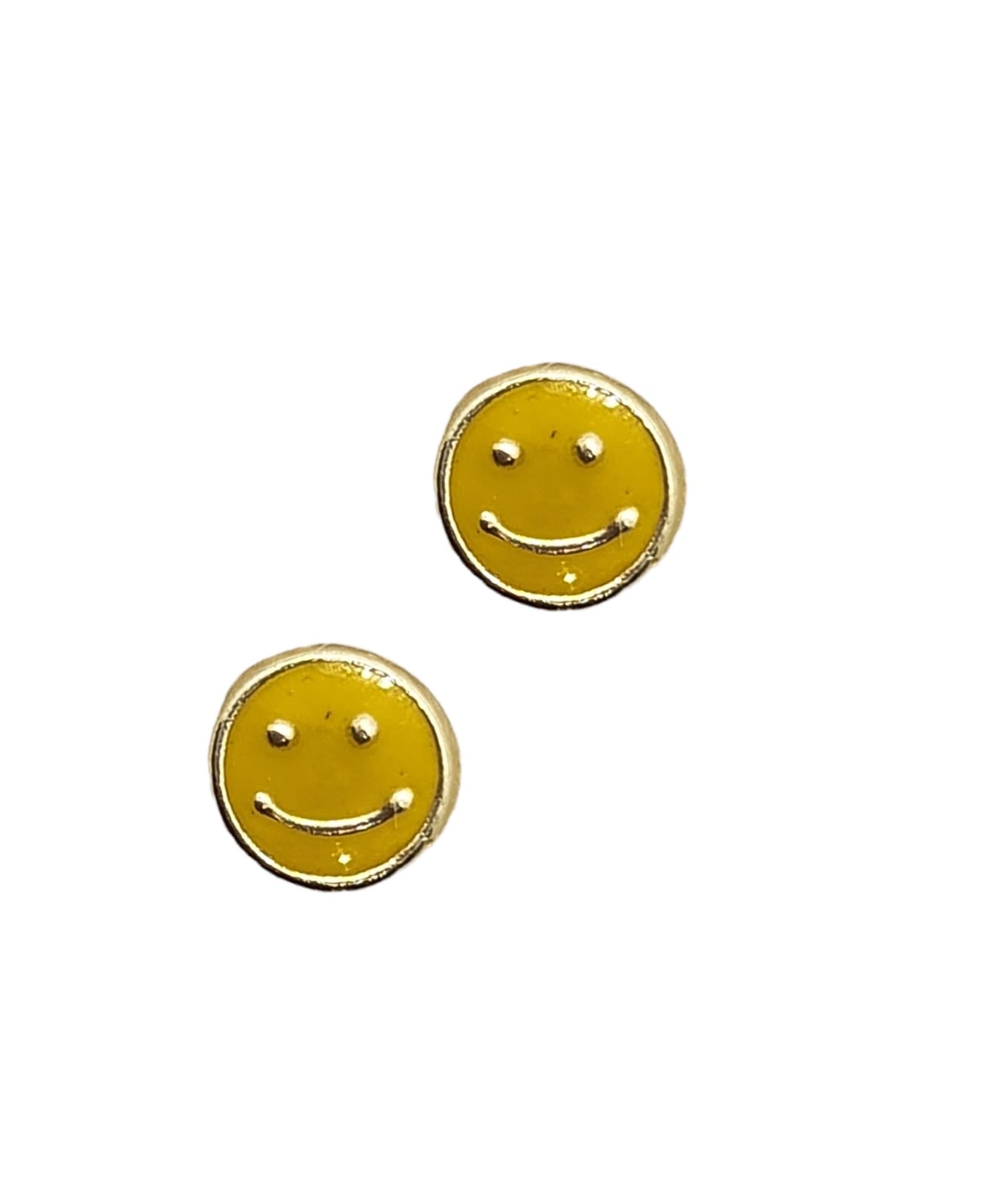 Broquel happy face esmalte (rosa, amarillo, menta y morado) oro 10k DORADO